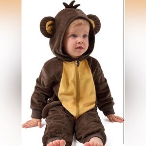 Brown Monkey Costume Onesie